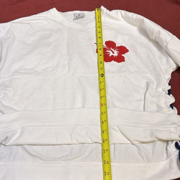 Spirit Jersey,oversized sweatshirt,vacay,3D print,lace up sides,cotton,coastal - Picture 10 of 15